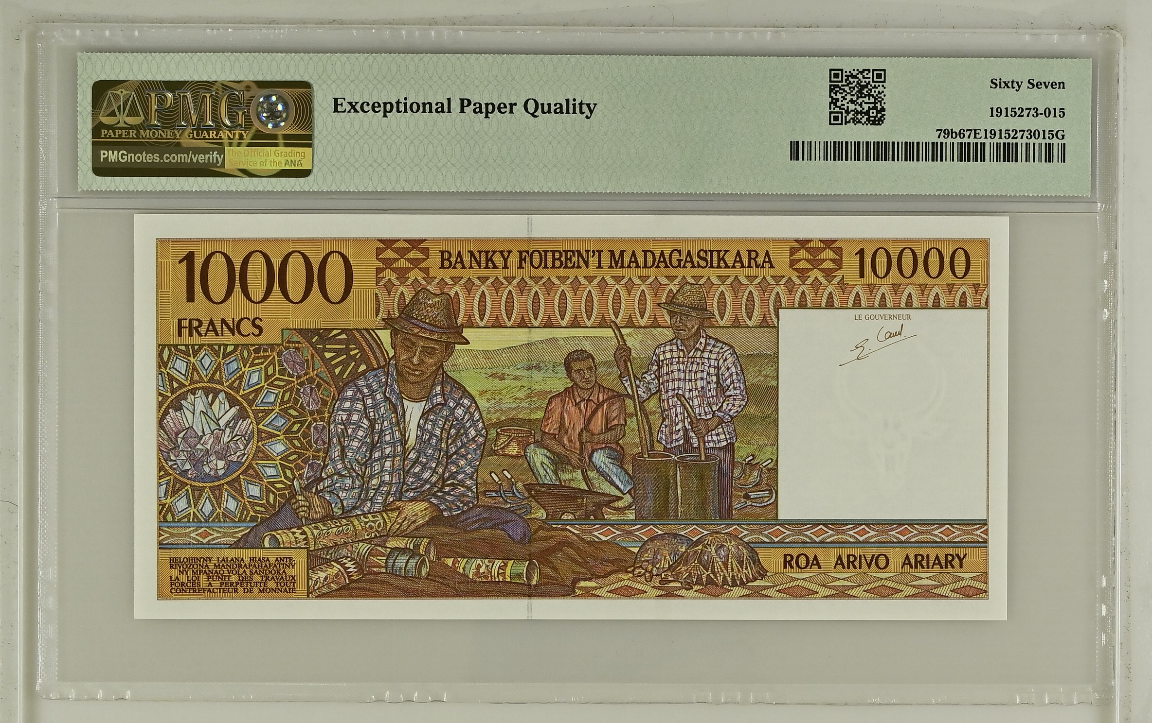 Madagascar Francs Unc Pmg Epq