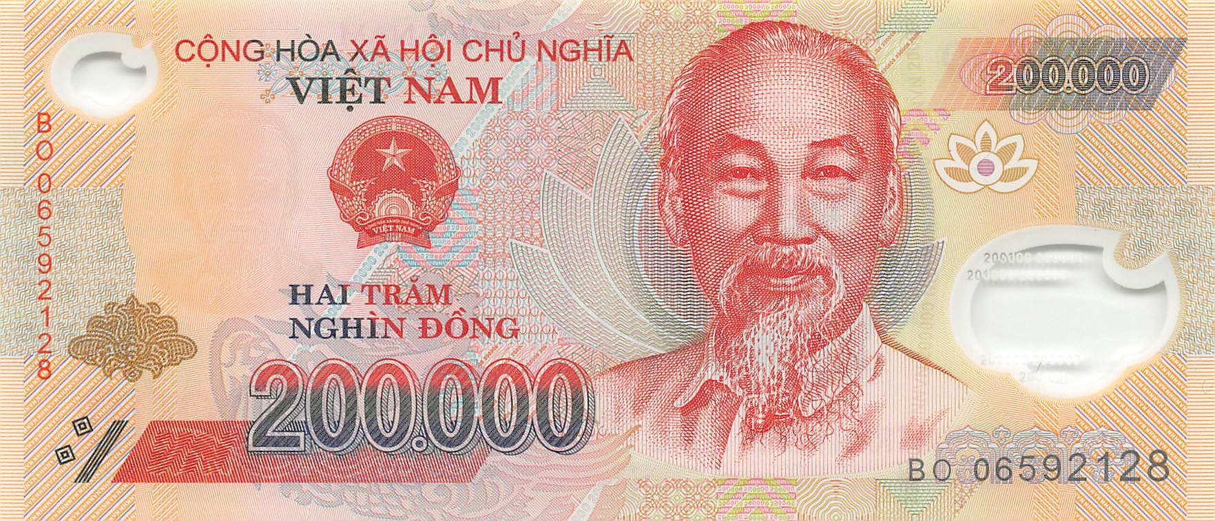 Vietnam 200.000 Dong 2006 Unc polymer