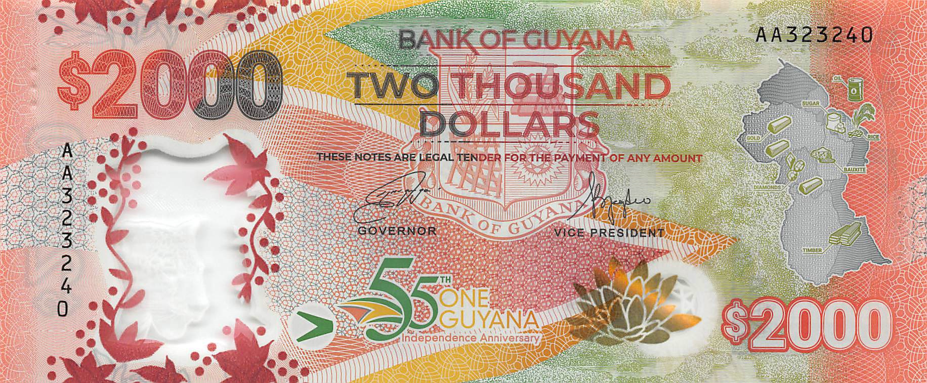 guyana-2000-dollars-2022-unc-polymer