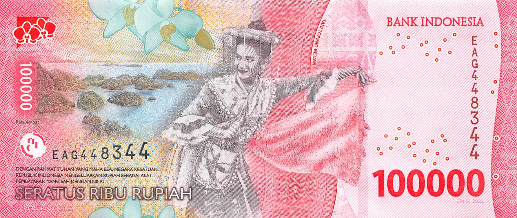 Indonesia Set 1000-100.000 Rupiah 2022 Unc