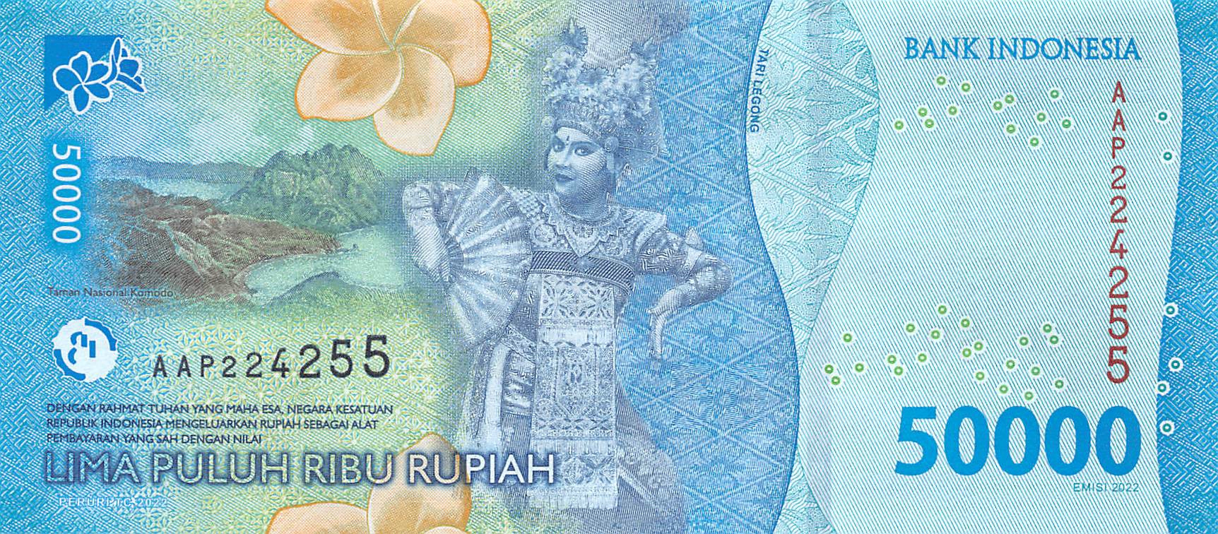 Indonesia Set 1000 100 000 Rupiah 2022 Unc