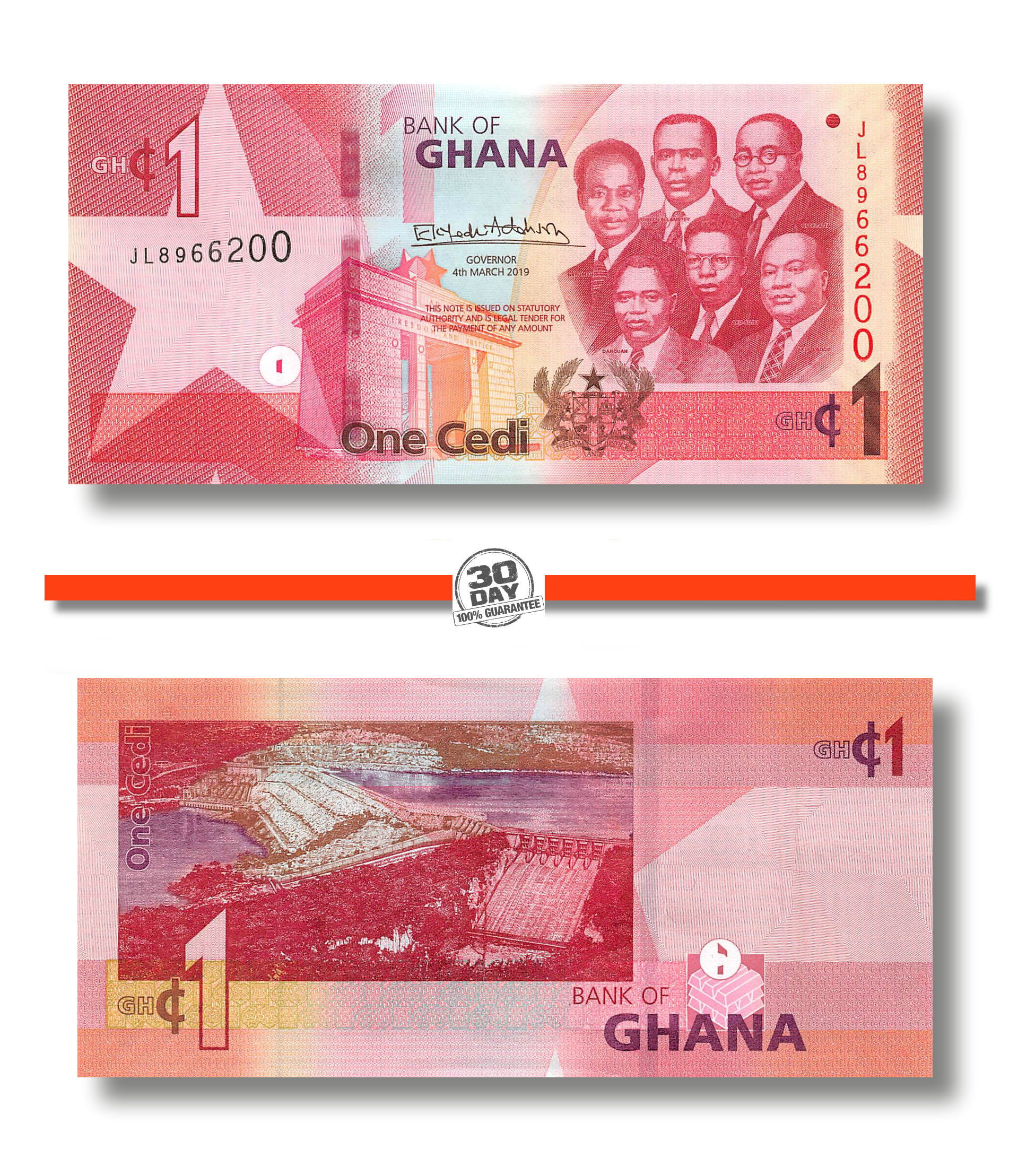 Ghana 1 Cedi 2019 Unc