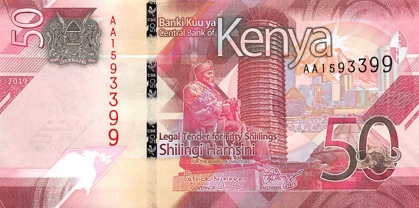 Kenya 50 100 200 500 1000 Shillings 2019 New Notes Kenpnp6119 Kenya Set 2019